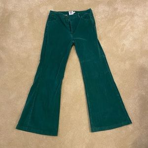 Princess Polly Green flair jeans